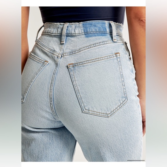 New Abercrombie & Fitch Curve Love Ultra High Rise 90s Straight Jean size 28 - Picture 12 of 14